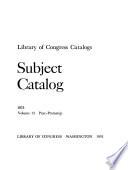 Subject Catalog