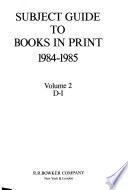 Subject Guide to Books in Print