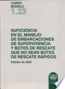 SUFICIENCIA EN EL MANEJO DE EMBARCACIONES DE SUPERVIVENCIA Y BOTES DE RESCATE (Curso modelo 1.23), Edición de 2000
