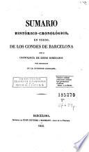 Sumario histórico-cronológico en verso de los Condes de Barcelona