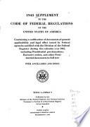 Supplement to the Code of Federal Regulations of the United States of America