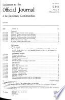 Supplement to the Official Journal of the European Communities