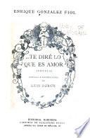 Te dire lo que es amor