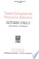 Teatro completo de Florencio Sánchez