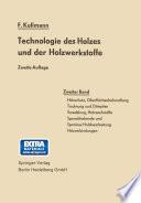 Technologie des Holzes und der Holzwerkstoffe