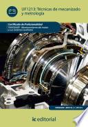 Técnicas de mecanizado y metrología. TMVG0409