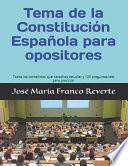 Tema de la Constitución Española para opositores