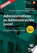 Temario Volumen 1. Administrativos de Corporaciones Locales