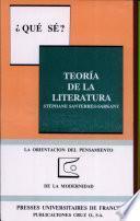 Teoría de la Literatura