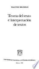 Teoría del texto e interpretación de textos