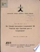 Tercer Coloquio Internacional, Compenasacion '88 potencial Agro-exportable Para la Compensacion