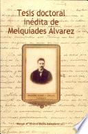Tesis doctoral inédita de Melquíades Álvarez
