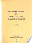 Testi rinascimentali di spiritualità spagnoli e italiani