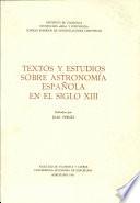 Textos y estudios sobre astronomía española en el siglo XIII