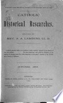 The American Catholic Historical Researches