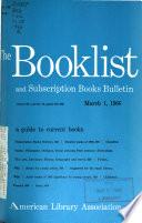 The Booklist and Subscription Books Bulletin