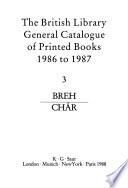 The British Library General Catalogue of Printed Books, 1986 to 1987