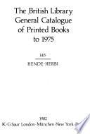 The British Library General Catalogue of Printed Books to 1975