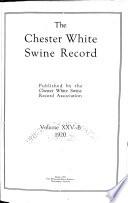 The Chester White Swine Record