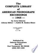 The Complete Library of American Phonograph Recordings