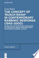 The Concept of ›Ruach Ra‘ah‹ in Contemporary Rabbinic Responsa (1945–2000)