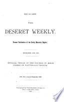 The Deseret Weekly
