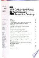 The European Journal of Prosthodontics and Restorative Dentistry
