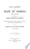 The History of the State of Georgia from 1850 to 1881