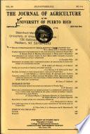 The Journal of Agriculture of the University of Puerto Rico