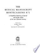 The musical manuscript Montecassino 871