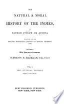 The Natural & Moral History of the Indies