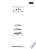 The Official Guide to MBA Programs, Admissions & Careers