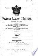 The Patna Law Times ...