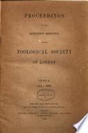 The Proceedings of the Scientific Meetings of the Zoological Society of London