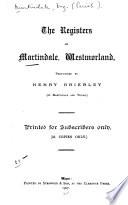 The Registers of Martindale, Westmorland