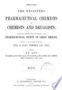 The Registers of Pharmaceutical Chemists and Chemists and Druggists