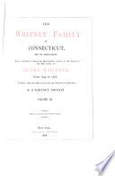 The Whitney Family of Connecticut, and Its Affiliations