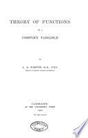 Theory of Functions of a Complex Variable