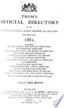 Thom's Irish Almanac and Official Directory of the United Kingdom of Great Britain and Ireland