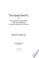 Thus Spake David E.