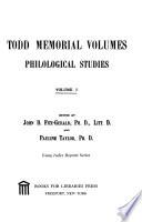 Todd Memorial Volumes