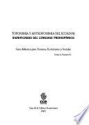 Toponimia y antroponimia del Ecuador