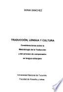Traducción, lengua y cultura