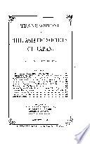 Transactions of the Asiatic Society of Japan