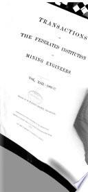 Transactions of the Federated Institution of Mining Engineers