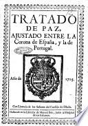 Tratado de paz, ajustado entre las coronas de España, y la de Portugal