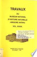 Travaux Du Muséum National D'histoire Naturelle Grigore Antipa.