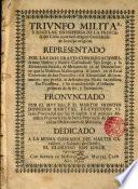 Triunfo militar y regular en defensa de la Princesa del Cielo contra el dragón formidable de la culpa original