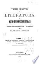 Trozos selectos de literatura, y método de composicion literaria