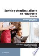 UF0259 - Servicio y atención al cliente en restaurante